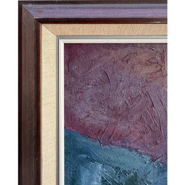 Mid 20th Century 1966 Abstract Swedish Modern Portrait Painting by Thomas Ekvall For Sale - Image 5 of 12