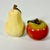 1980s 1980s Vintage Portuguese Arts & Crafts Majolica Fall Pear & Apple Salt and Pepper Shakers - Thanksgiving For Sale - Image 5 of 14
