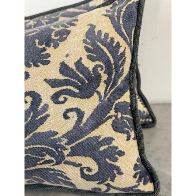 Custom Fortuny Lumbar Pillows by Melissa Levinson, Linen & Cotton, Usa For Sale In Los Angeles - Image 6 of 14