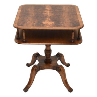 Vintage Occasional Side Table in Yew Wood, 1930s For Sale