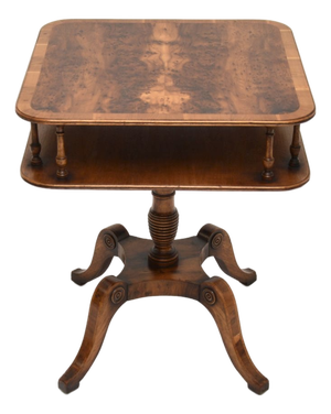 Vintage Occasional Side Table in Yew Wood, 1930s