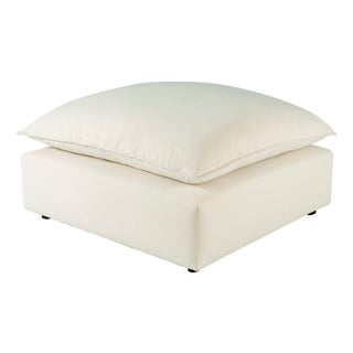 Cali Natural Performance Fabric Ottoman For Sale