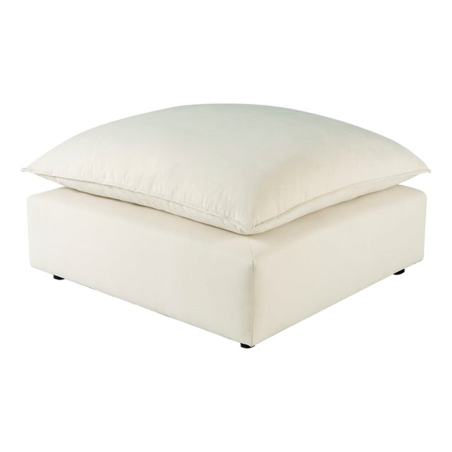 Cali Natural Performance Fabric Ottoman For Sale