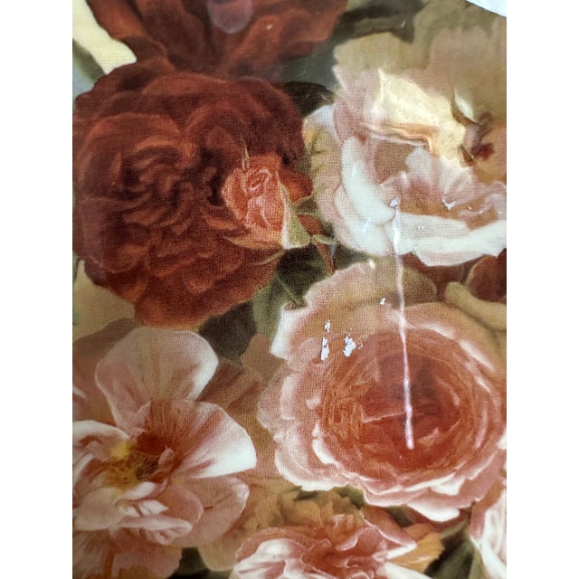 Tirinnanzi Italy Hand Painted Floral Gold Trim Bow Handles Serving Tray For Sale - Image 15 of 15