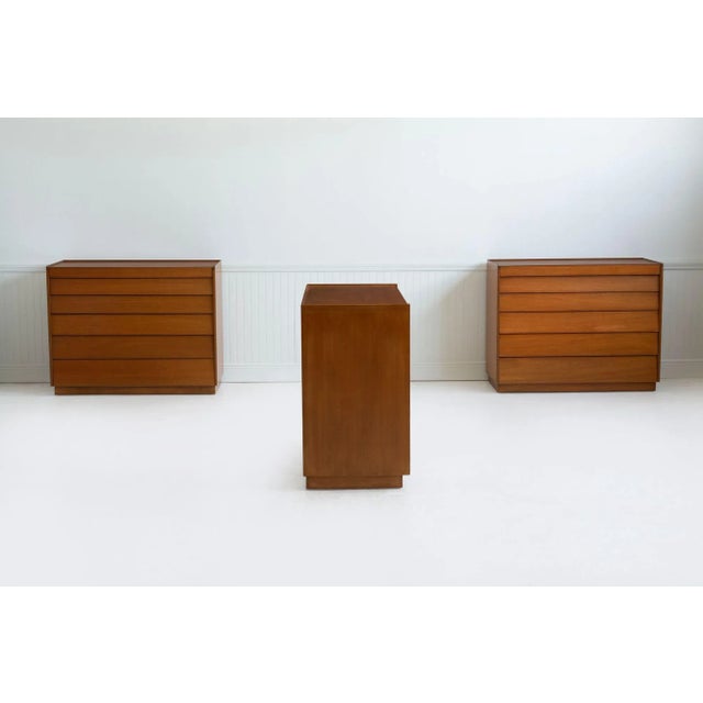 Edward Wormley for Dunbar Set of Three Louver Drawer Dressers For Sale - Image 9 of 18