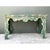 Mid-Century Modern Vintage Distressed Scalloped Green Wood Table For Sale - Image 3 of 14