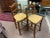 Traditional Ballard Designs Pair of Cherry Bar Stools With Rush Seats For Sale - Image 3 of 8