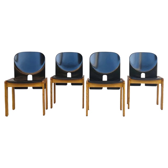 Model 121 Chairs by Afra & Tobia Scarpa for Cassina, Italy, 1960s, Set of 4 For Sale