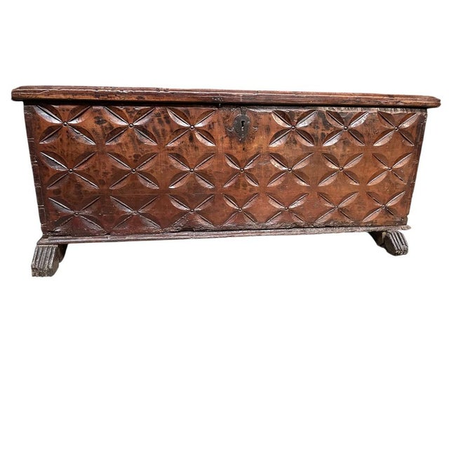 Large Carved Walnut Chest, 1600s-1650s For Sale - Image 9 of 9