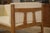 An elegant modernist sofa from the 1960s, crafted from solid oak and attributed to Robert Guillerme & Jacques Chambron for...