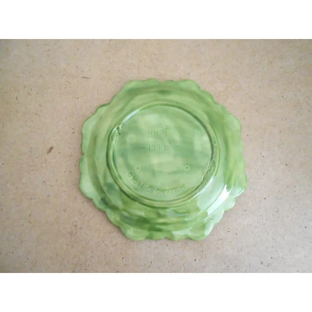 Vintage Majolica Cabbage Tureen Soup Bowl With Lid & Plate For Sale In Phoenix - Image 6 of 7