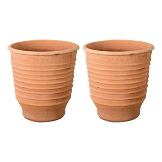 Pair of Greek Reproduction Terracotta Pots For Sale