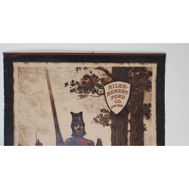 Paper 1906 Knight on Horse Niles Bement Pond Co Advertising Calendar Lithograph For Sale - Image 7 of 12