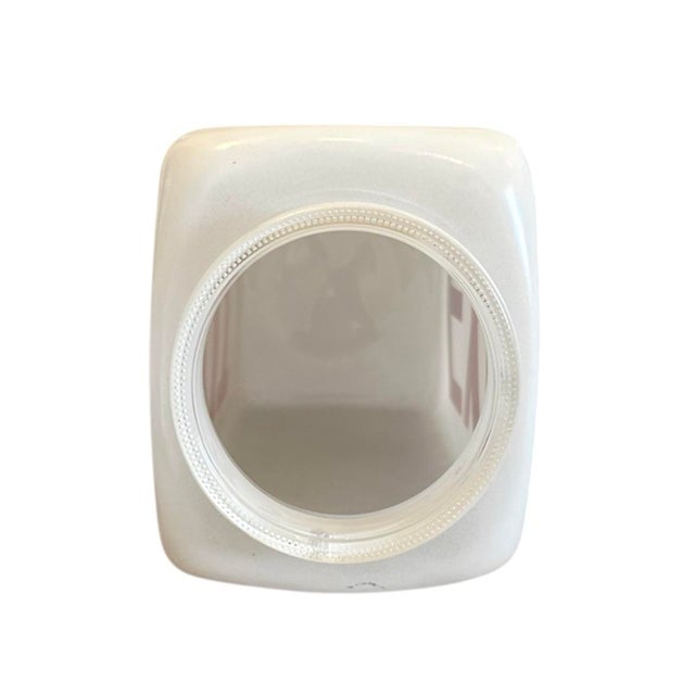 Vintage Industrial White Milk Glass Style Double Sided Exit Light Cover Shade / Sign / Globe For Sale In Dallas - Image 6 of 6