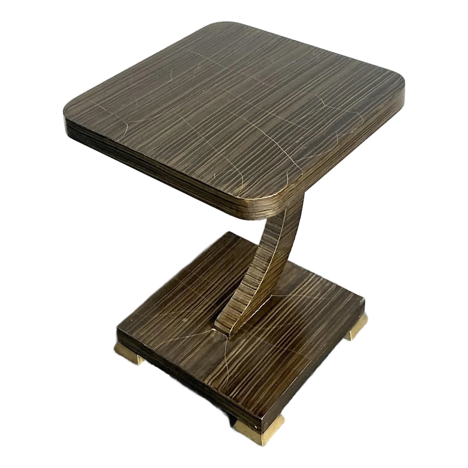 Vintage Boho Amy Howard Gilt Tipped Side Table | Chairish