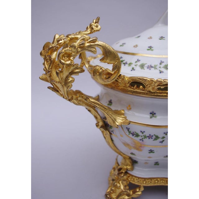 Louis XV Style French Porcelain Soup Tureen, 1900s For Sale - Image 6 of 7