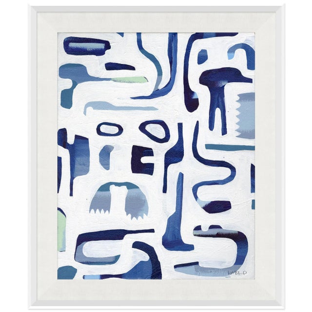 Abstract Garden Path Canvas - Hand Embellished Framed Art For Sale - Image 3 of 3