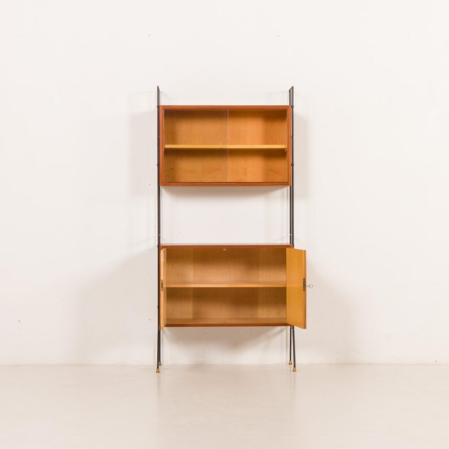 1960s Mid-Century Italian Free Standing Wall Unit with Display Cabinet, 1960s For Sale - Image 5 of 16