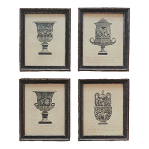 Set of 4 Antique Italian Giovani Battista Piranesi Amphora Vase Etchings