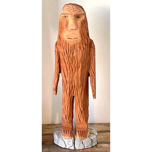 Vintage Hand Carved Figure For Sale - Image 4 of 12