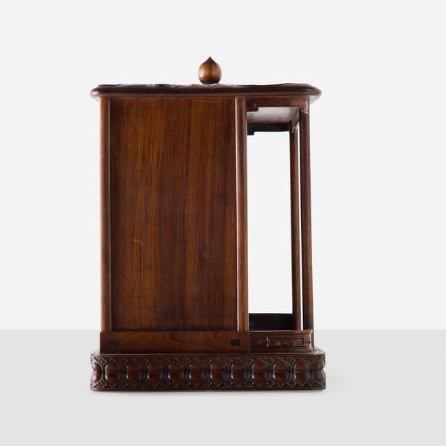 Mid 20th Century Mid 20th Century Ming Dynasty Style Pear Wood Buddhist Niche For Sale - Image 5 of 12