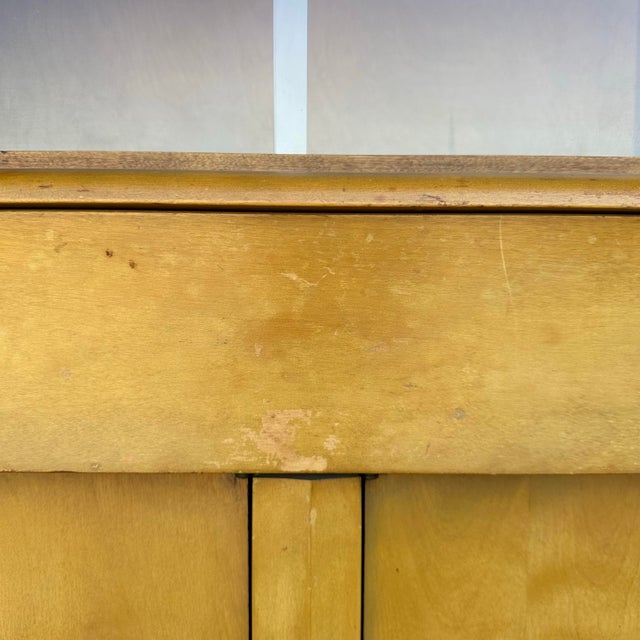 Wood Heywood-Wakefield M196 Wheat Sideboard Hutch Midcentury Modern For Sale - Image 7 of 12