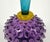 Late 20th Century Blue and Purple Hobnail Art Glass Bud Vase For Sale In Miami - Image 6 of 11