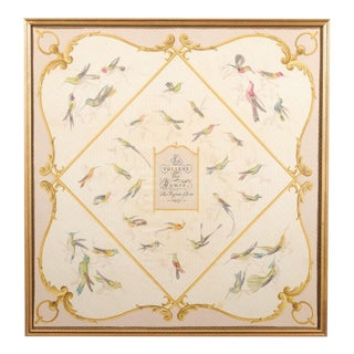 Vintage Hermès Hummingbird Scarf For Sale