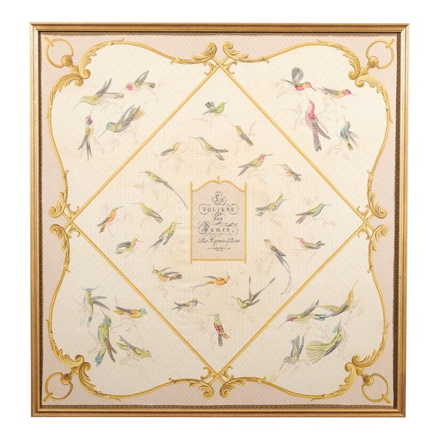 Vintage Hermès Hummingbird Scarf For Sale