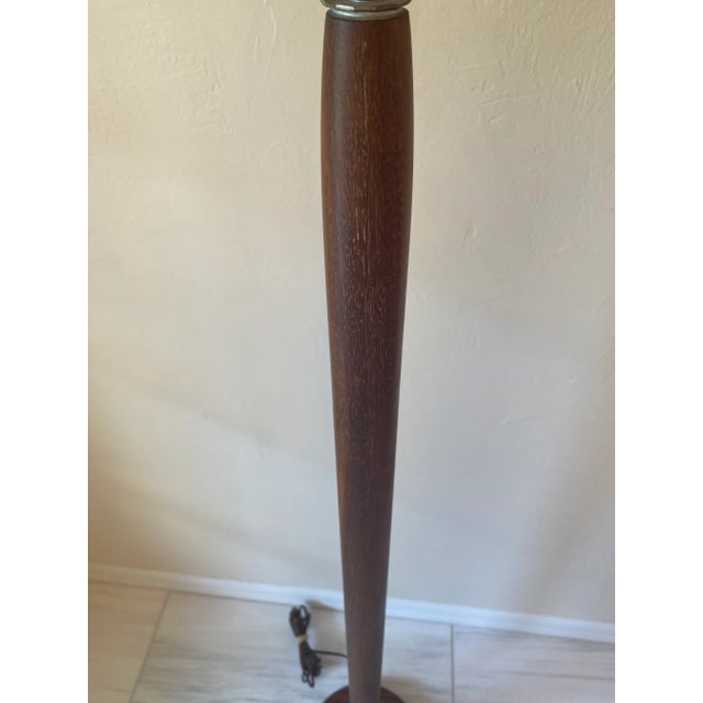 Vintage Mid-Century Modern Danish Style Teak Floor Lamp For Sale In West Palm - Image 6 of 8