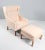 Børge Mogensen wingback chair with ottoman new upholstered with vegetable nature leather. Legs in teak. Model 2204 + 2292,...