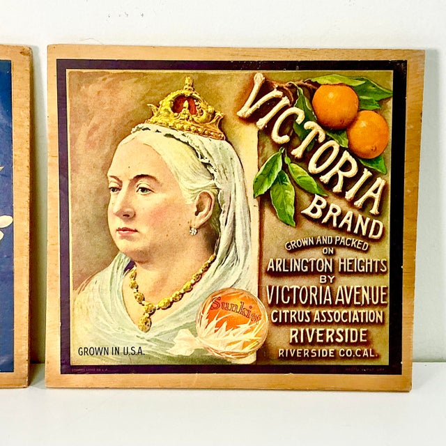 1930s Vintage Boho Chic Americana Art Deco Orange Crate Ephemera Advertisement Art For Sale - Image 6 of 10