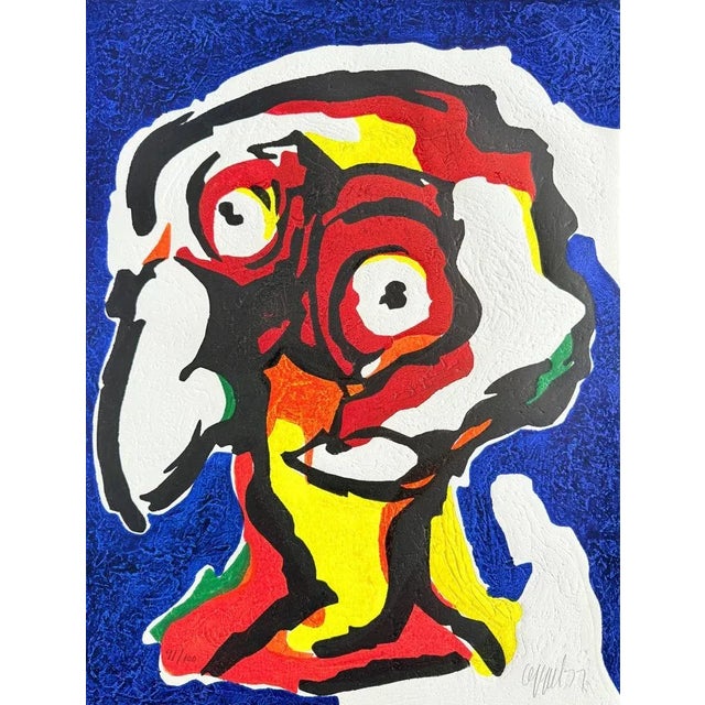 Karel Appel, Le Philosophe, 1977, Woodcut Print For Sale - Image 6 of 6