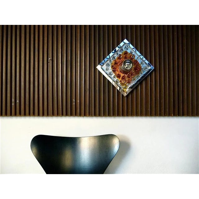 Mid-Century Modern Vintage Colored Glass Lamp by Mazzega For Sale - Image 3 of 8