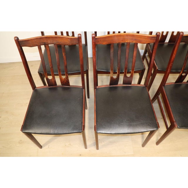 Black Scandinavian Rosewood Chairs, 1960, Set of 6 For Sale - Image 8 of 18