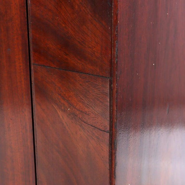 Brown Oversized Antique Sheraton Flame Mahogany Step Back Cupboard C1830 For Sale - Image 8 of 18