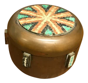 Copper and Mosaic Jar