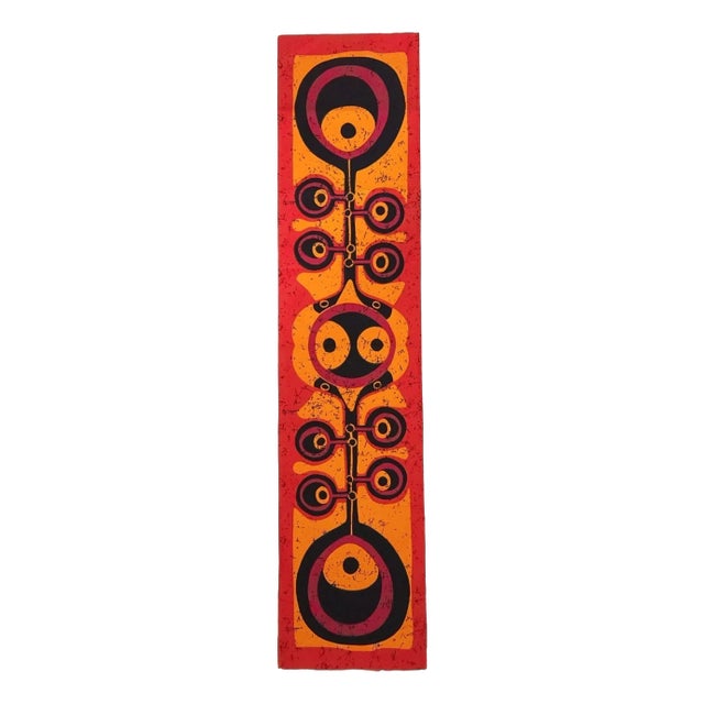 Mid-Century German Pop Art Screen-Printed Wall Hanging by Traute Sänger, 1970s For Sale