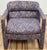 Vintage Damask Upholstery Rounded Back Parsons Chair For Sale In Kansas City - Image 6 of 14