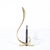 1950s Pair of Mid-Century Curvilinear Polished Brass Andirons With Gunmetal Fittings For Sale - Image 5 of 11