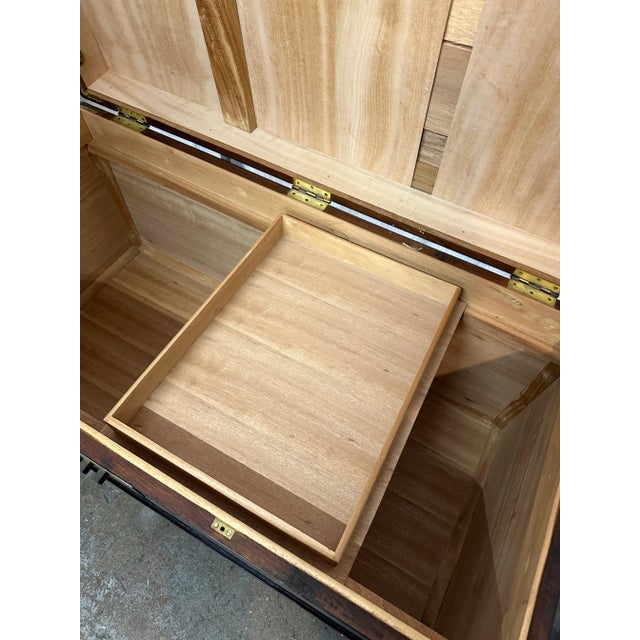 Wood Antique Rosewood Inlaid Chinoiserie Chest For Sale - Image 7 of 12