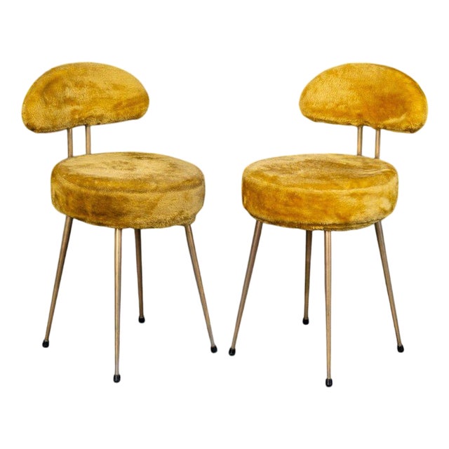 Vintage Yellow Cocktail Chair For Sale