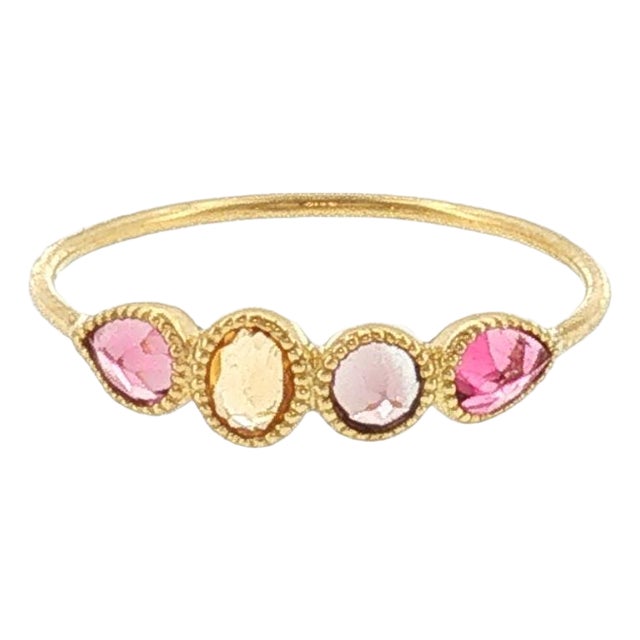 21st-Century 18 Karat Yellow Gold Perle De Lune Color Nova Ring, Size 7 For Sale