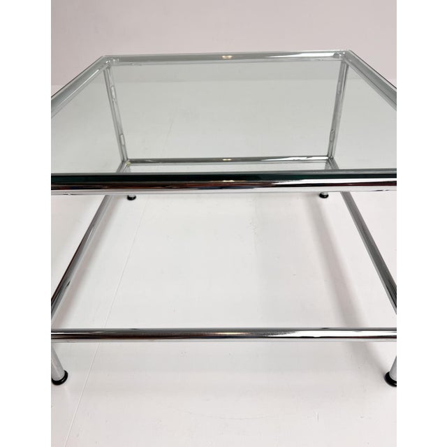 Square Glass Coffee Table, 1990s For Sale - Image 4 of 14
