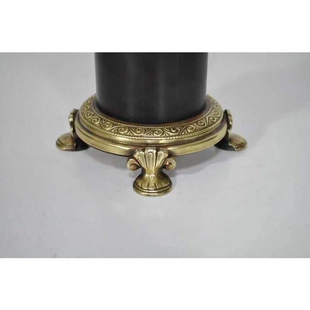 Bronze Vintage French Empire Style Small Bronze Urn Form Boudoir Vanity Desk Table Lamp For Sale - Image 8 of 10
