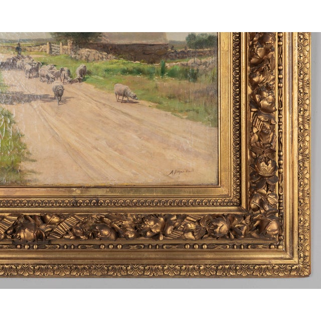19th Century Pastoral Painting by Alfred Bryan Wall For Sale - Image 9 of 13