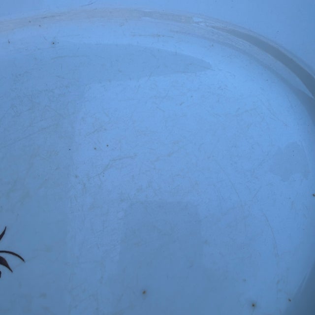 Ceramic Mid 19th Century Alfred Meakin Tea Leaf Copper Lustre Oval Platter For Sale - Image 7 of 12