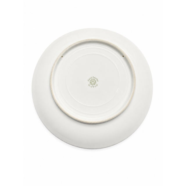 Bring a touch of soft elegance to your space with this vintage Japanese decorative cabinet plate, featuring a dreamy hand-...