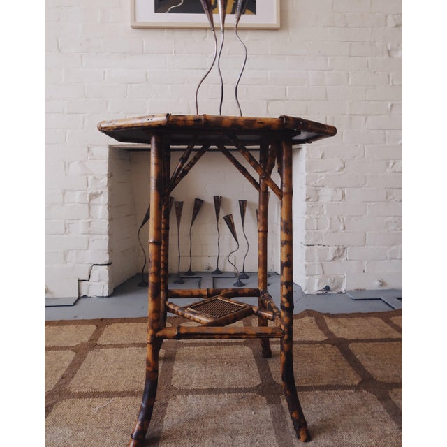 19th Century Aesthetic Movement Bamboo Side Table With Octagonal Top For Sale - Image 11 of 15