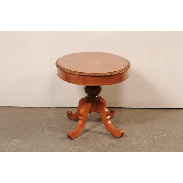 Brown 19th Century Swedish Oval Table with Curly Birch Top For Sale - Image 8 of 10